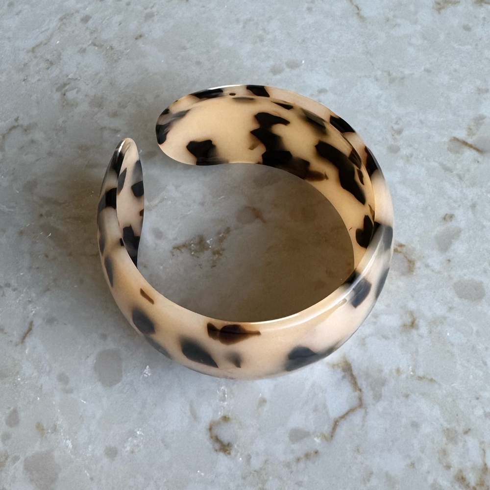 NWOT Polo Ralph Lauren Blonde Tortoiseshell Cuff, Acrylic - Picture 3 of 9